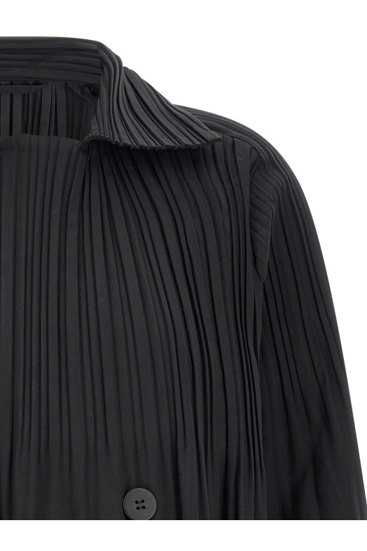 A-line black 'Smooth Coat' coat Black