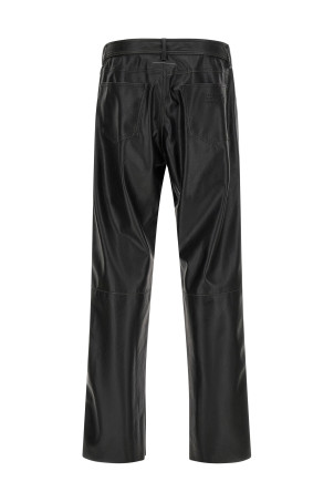 Leather-effect pants Black
