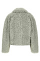 Короткая куртка из эко-меха, зелёная V221191682433STS
