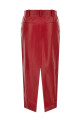 Красная кожаная юбка классического кроя Красная CO 3599ALGCHERRY