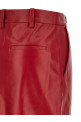 Красная кожаная юбка классического кроя Красная CO 3599ALGCHERRY