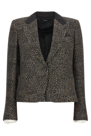 Tweed boyfriend jacket Black