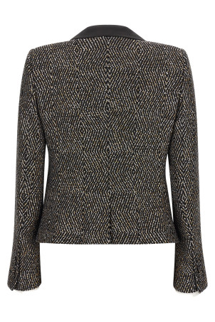 Tweed boyfriend jacket Black