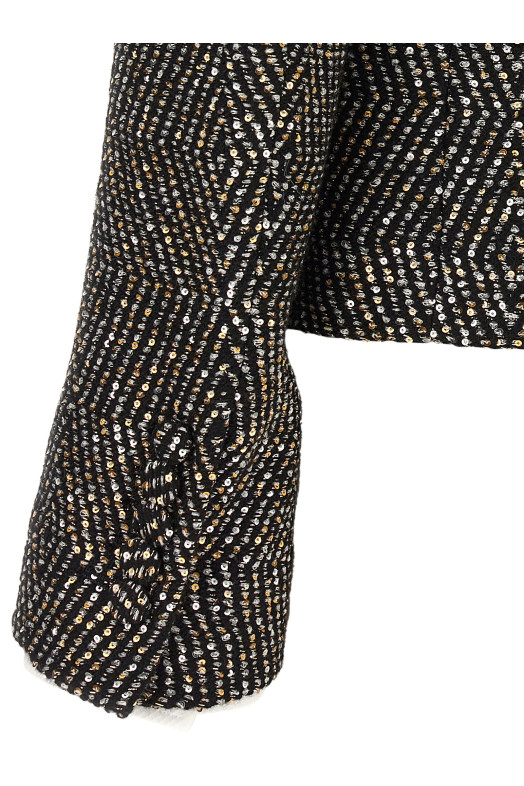 Tweed boyfriend jacket Black