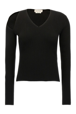 Cut-out sweater Black   Cut-out sweater Black