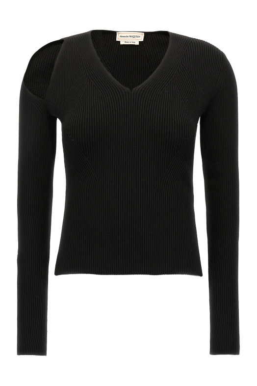 Свитерок с вырезом Черный (768602Q1A651000) Свитерок с вырезом Черный (768602Q1A651000)