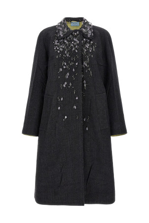 2-in-1 Wales mouliné coat Gray