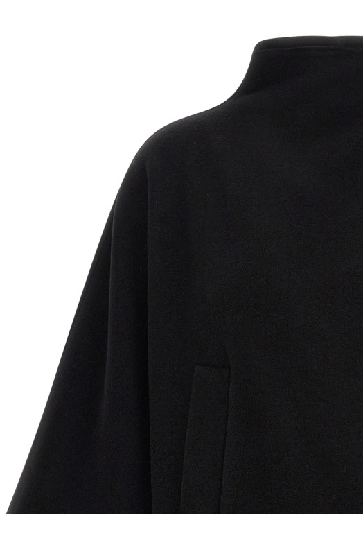 Black 'Alba Midi' coat Black