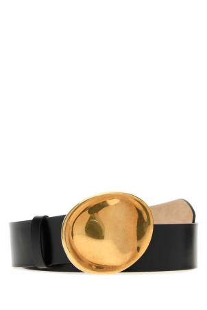 Black leather Keefe belt Multicolor KHAITE (10153763L763)