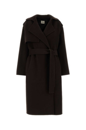 Dark brown wool Manston coat KHAITE (6163547W547)