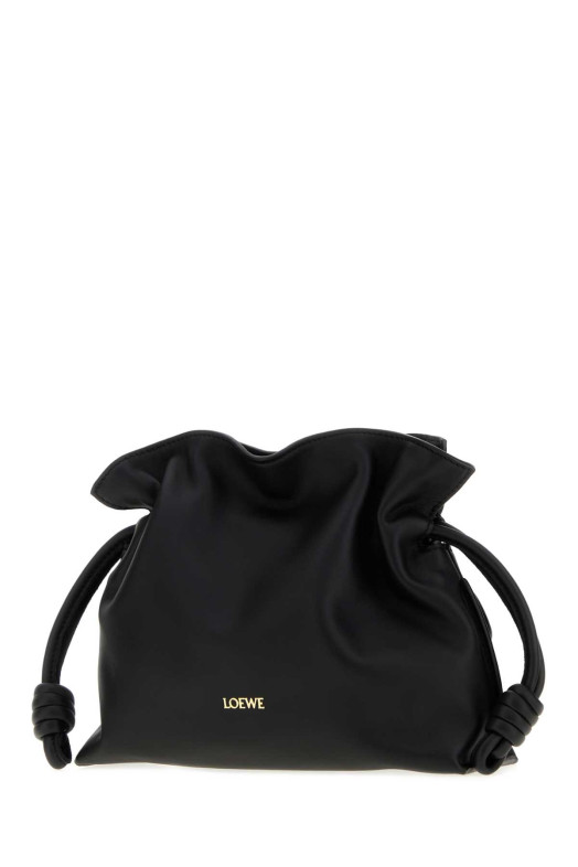 Black nappa leather mini Flamenco clutch Black LOEWE (A411FC2XA6)