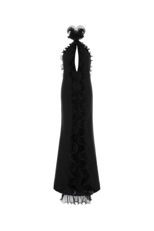 Black crepe long dress TOM FORD (AB3738FAX1810)