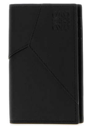 Black leather Puzzle card holder Black LOEWE (C510144X10)