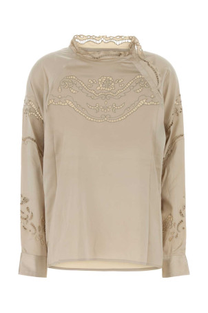 Sand stretch silk Enelia blouse ISABEL MARANT (HT0981FAD4J03I)