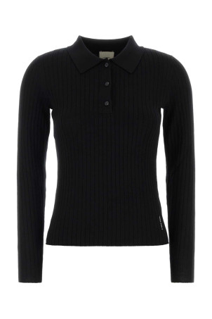 Black wool polo shirt CALVIN KLEIN COLLECTION (LV044H350G)