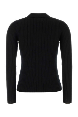 Black wool polo shirt CALVIN KLEIN COLLECTION (LV044H350G)
