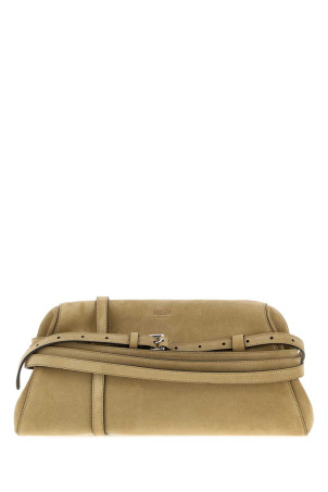 Beige suede crossbody bag White MOSCHINO (MC4049PP0POF0)