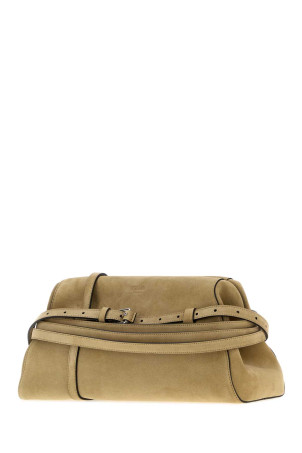 Beige suede crossbody bag White MOSCHINO (MC4049PP0POF0)