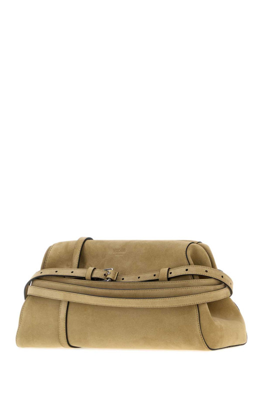 Beige suede crossbody bag White MOSCHINO (MC4049PP0POF0)