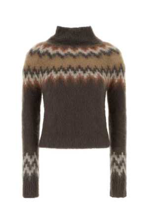 Embroidered mohair blend sweater PT TORINO (TW4SDV210SCM84MGF)