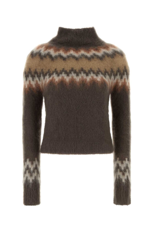 Embroidered mohair blend sweater PT TORINO (TW4SDV210SCM84MGF)