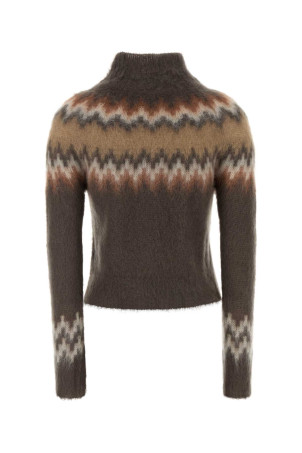Embroidered mohair blend sweater PT TORINO (TW4SDV210SCM84MGF)