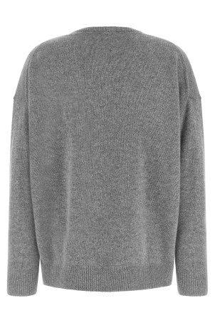 Grey cashmere V-neck sweater Gray