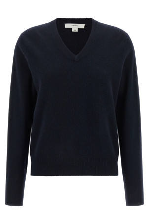 Blue cashmere V-neck sweater Blue
