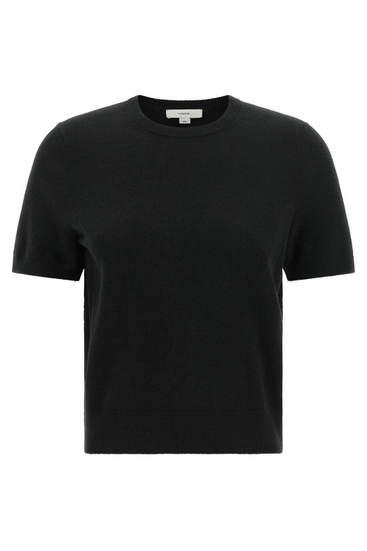 Black wool and cashmere sweater Black