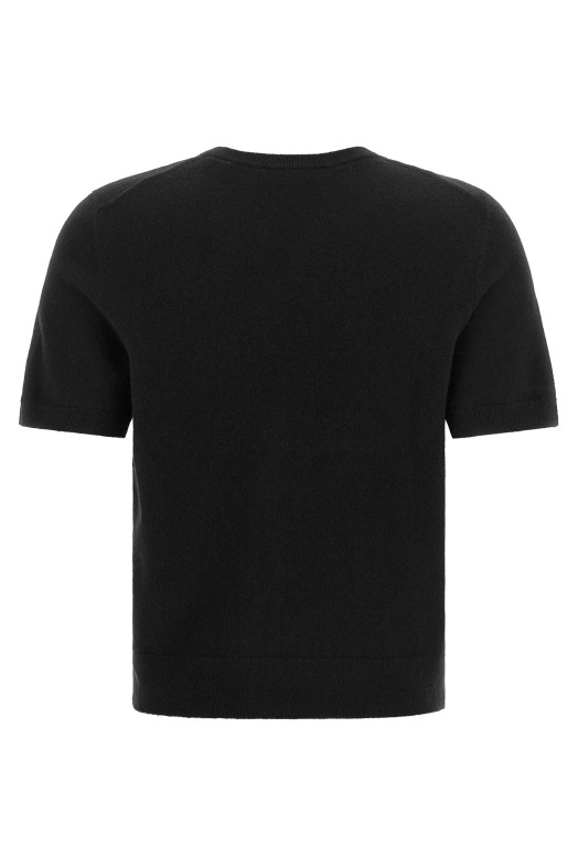 Black wool and cashmere sweater Black
