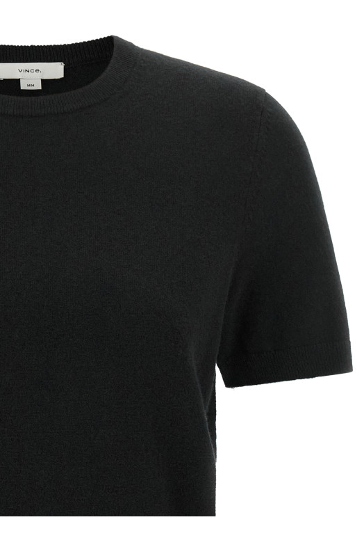 Black wool and cashmere sweater Black