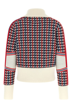 Houndstooth merino wool cardigan Multicolor
