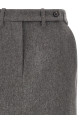 Wool and cashmere tailored skirt Gray