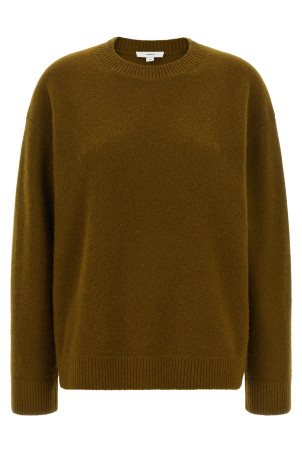 Green round-neck cashmere sweater Green