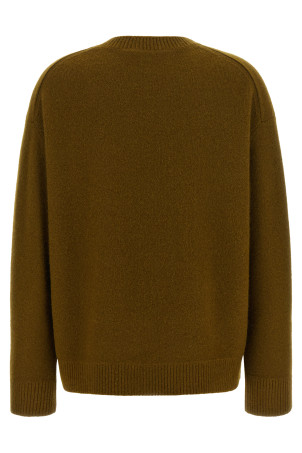 Green round-neck cashmere sweater Green