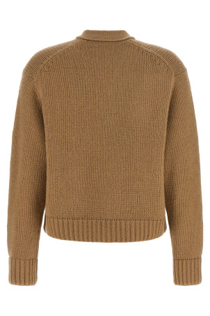 V-neck cashmere cardigan Beige