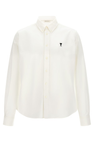 'Ami de Coeur' Oxford cotton shirt White