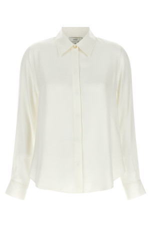 Double white collar shirt White