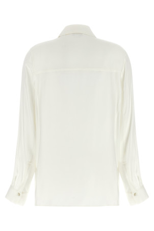 Double white collar shirt White