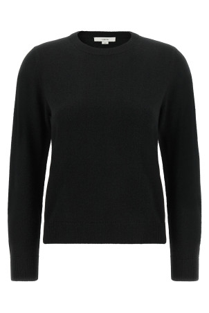 Black cashmere crew neck sweater Black
