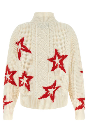 Red star turtleneck sweater Red