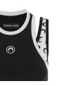 Двухцветная майка из линейки «Moon Logo Jersey», черно-серая WTT040ACJER0125BK99
