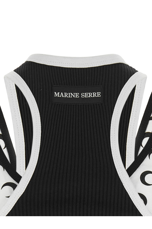 Двухцветная майка из линейки «Moon Logo Jersey», черно-серая WTT040ACJER0125BK99