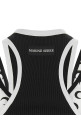 Двухцветная майка из линейки «Moon Logo Jersey», черно-серая WTT040ACJER0125BK99