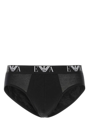 Black stretch cotton brief set EMPORIO ARMANI (111321CC715)