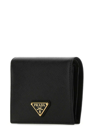 Black leather wallet Black PRADA (1MV204QHH)