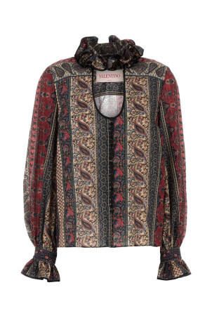 Printed cotton blend blouse VALENTINO GARAVANI (6B0AB7L29DC)