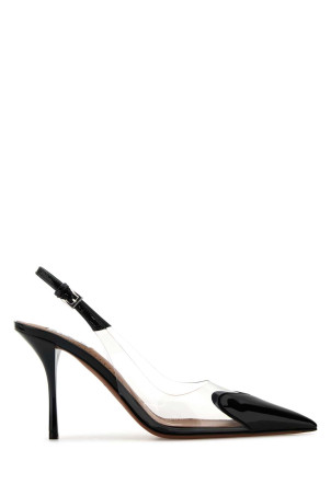 Two-tone PVC and leather pumps Black ALAIA (AA3E083CK150)