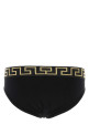 Black stretch cotton brief set VERSACE (AU101801A10011)