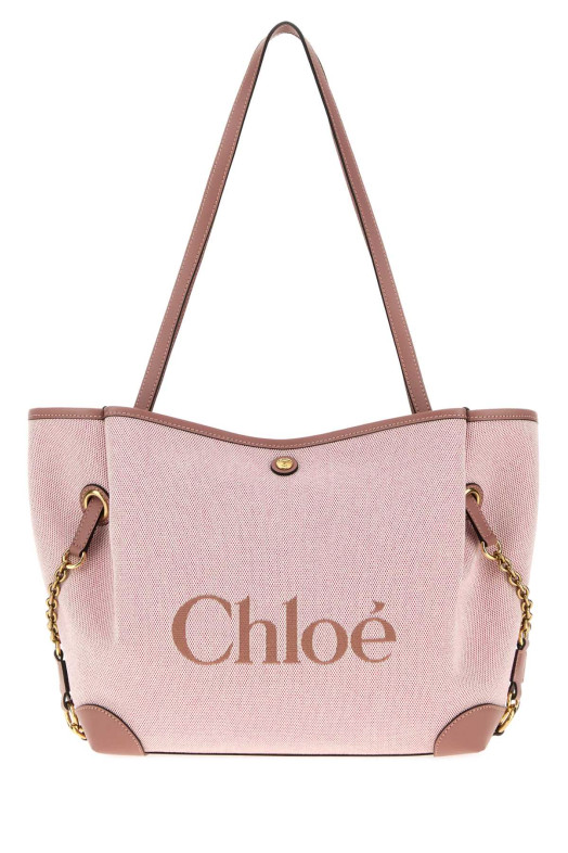 Pink canvas ChloÃ© Clover shopping bag CHLOE (CH26AS655S63)